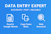 an experienced freelancer, specializing in data entry, logo designing,
