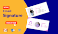 design awesome outlook and gmail signature, HTML email signature