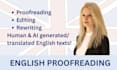 proofread and edit english texts and translations as a professional writer
