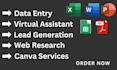 do data entry and file conversion with canva design