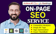 do on page SEO and technical optimization for wordpress, wix shopify, webflow