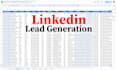 do b2b lead generation, email collection, and lead list building from linkedin