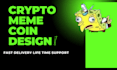 create crypto meme coin website and token website