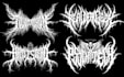 design death metal logo, slamming,gore grind,black metal