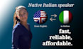 intepret between english and italian
