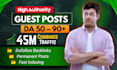 provide SEO premium guest posts and publish article on high authority websites