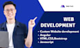 be your front end developer using HTML CSS bootstrap and angular