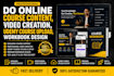 do online course content, video creation, udemy course upload, workbook design
