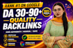 build high authority manual SEO backlinks for google rankings