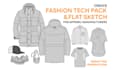 create fashion tech pack and flat sketch for apparel manufacturers