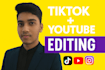 professionally edit youtube, tiktok, and instagram videos with effects