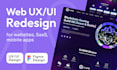 do website redesign in figma including UX UI improvement design