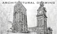 do architectural hand drawing in black and white