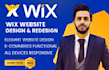 build wix website development and redesign wix website design