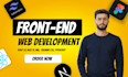 do website development as front end web developer using react js next js