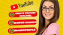 create and setup youtube channel with logo, banner,