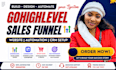 create systeme io landing page, systeme sales funnel, gohighlevel website