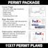 create a set storefront permit plans channel letters for city approval
