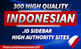 make high da dr indonesian id blogroll sidebar backlinks