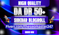 build da dr 50 plus sidebar blogroll backlinks for fast ranking