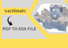 convert you PDF file into esx file for insurance claim