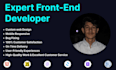 be your front end developer, will do front end development