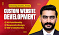 do website development as a full stack developer backend and frontend developer