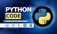 create a python program or script, do python code, development and fix
