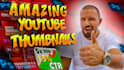 design high CTR youtube thumbnails eye catching and clickbait