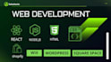 create websites with react, node js, wix, shopify store and webflow