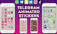create telegram, whatsapp animated stickers, emojis gifs