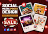 do 2 pro social media posts design facebook ads posts instagram stories in 24h