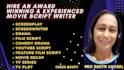 write movie script, youtube script, screenplay, screenwriting tv series literary