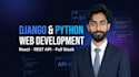build a django python web application with react and rest API