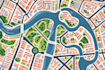 do vector map design to show real estate locational advantage