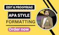edit, proofread, rewrite and format your document in apa 7 style
