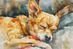 do custom pet portraits in watercolor