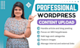 do content upload blog posts on wordpress, shopify, wix, and squarespace website
