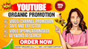 do organic video promotion to grow youtube channel for monetization