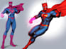 drawing custom superhero character in action