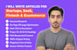 write SEO articles or blogpost for startups, saas, and fintech