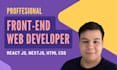 be your front end web developer html css react js next js tailwind css