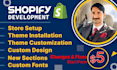 create shopify store, redesign or customize shopify website