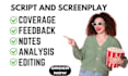 write your screenplay coverage script notes screenplay feedback and analysis