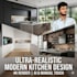 design ultra realstic modern kitchen interior in 4k with ai and manual touch