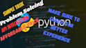 create python script and solve problem in your python code