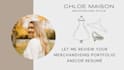 look over your merchandising portfolio