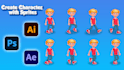 create 2d character sprites and design