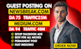 do SEO guest post backlinks and publish article with premium guest post service