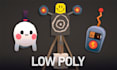 make stylized low poly 3d models assets for your game environment web animation